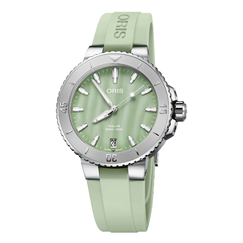 Seafoam Green Aquis Date 36.5MM