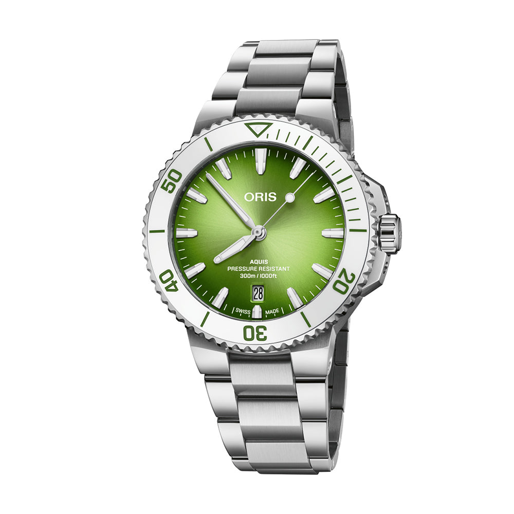 Oris Aquis Date Watermelon Green