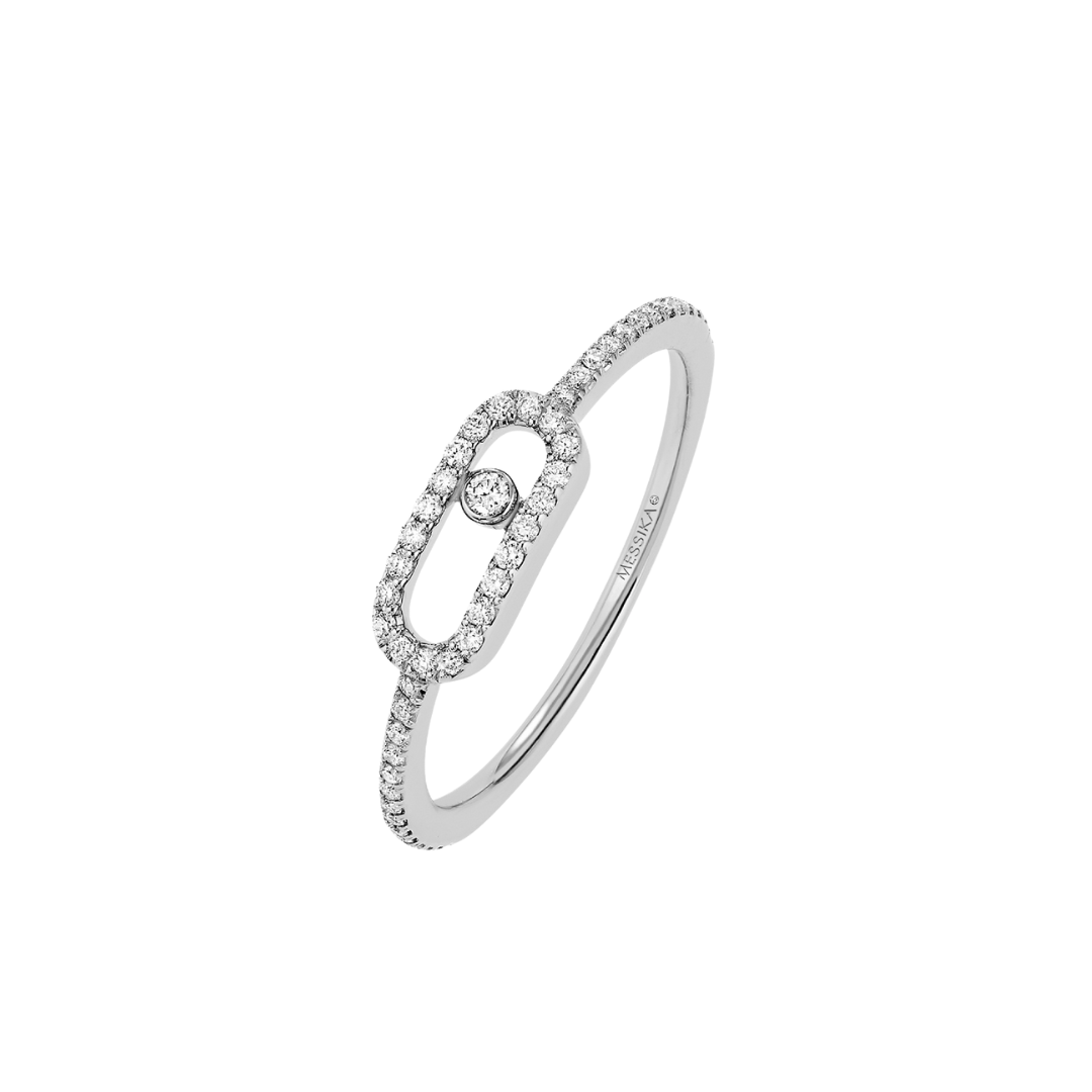 Move Uno Pave White Gold Ring