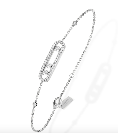 MESSIKA 18K WHITE GOLD BABY MOVE PAVE BRACELET