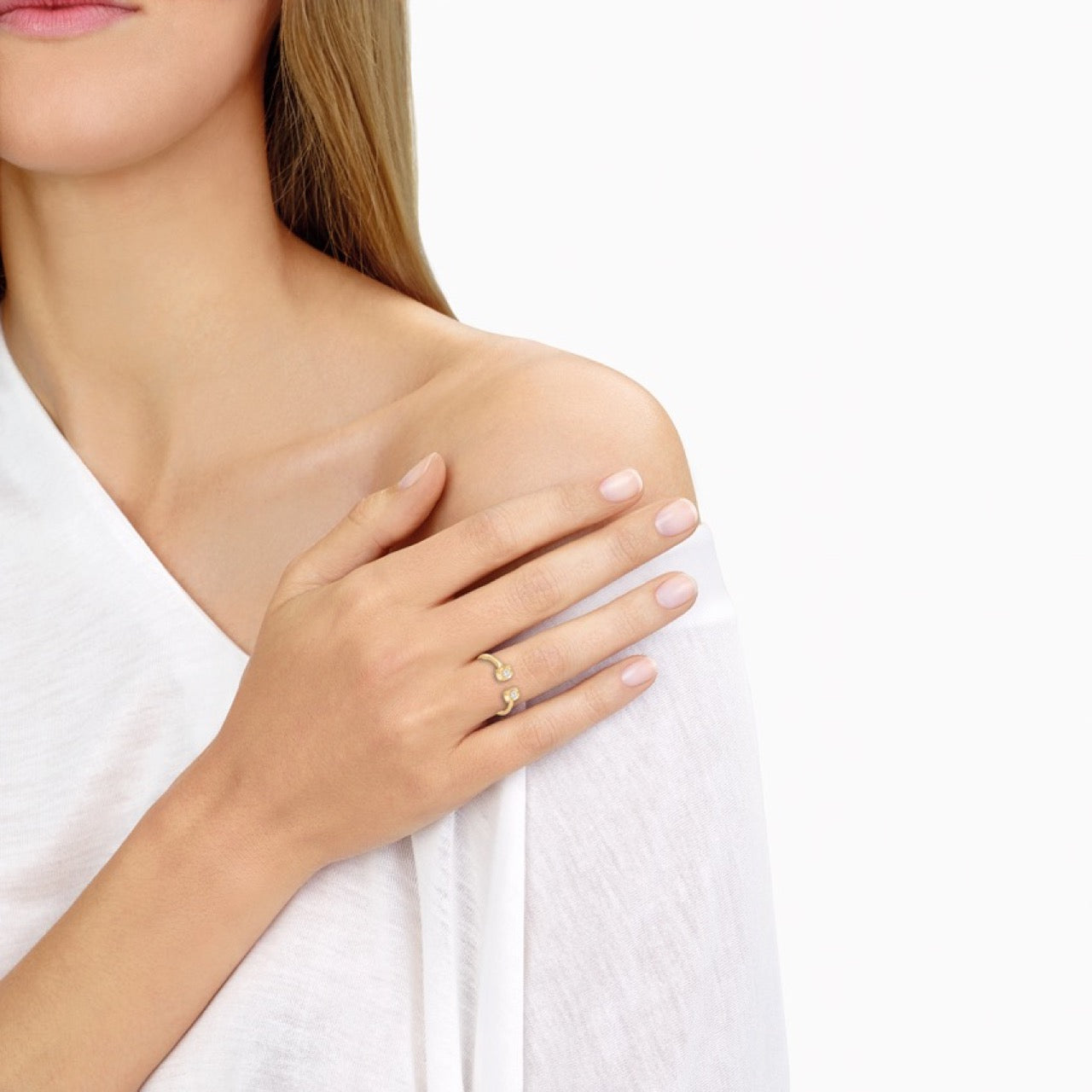 Le Cube Dinh Van Rose Gold and Diamond Ring