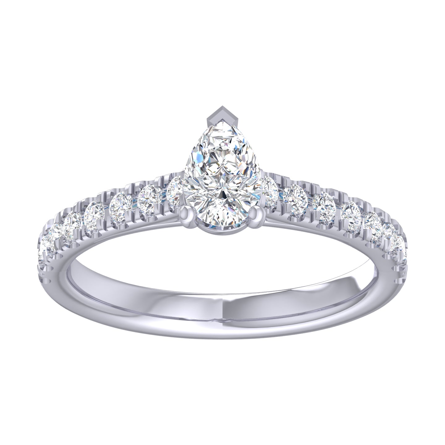 Pear Shaped Diamond Ring