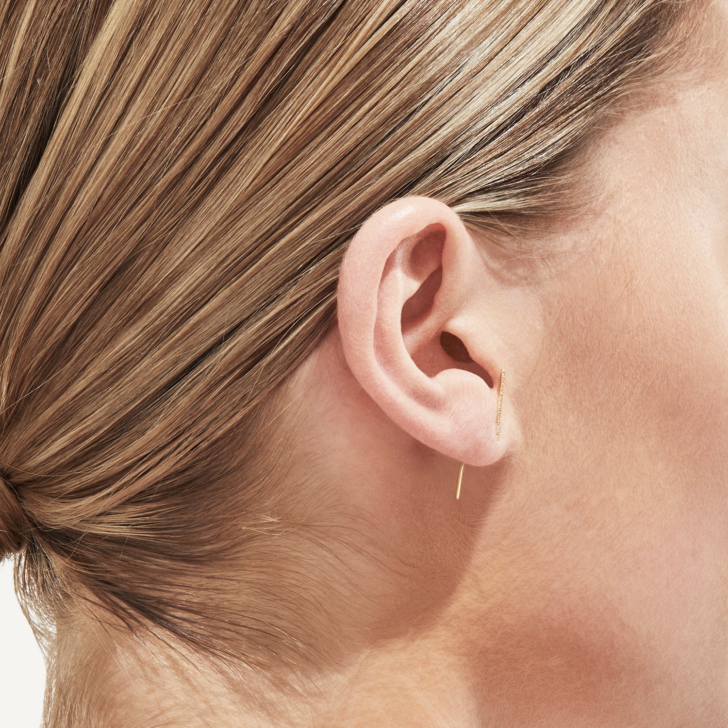 Z Shaped Diamond Post Earring