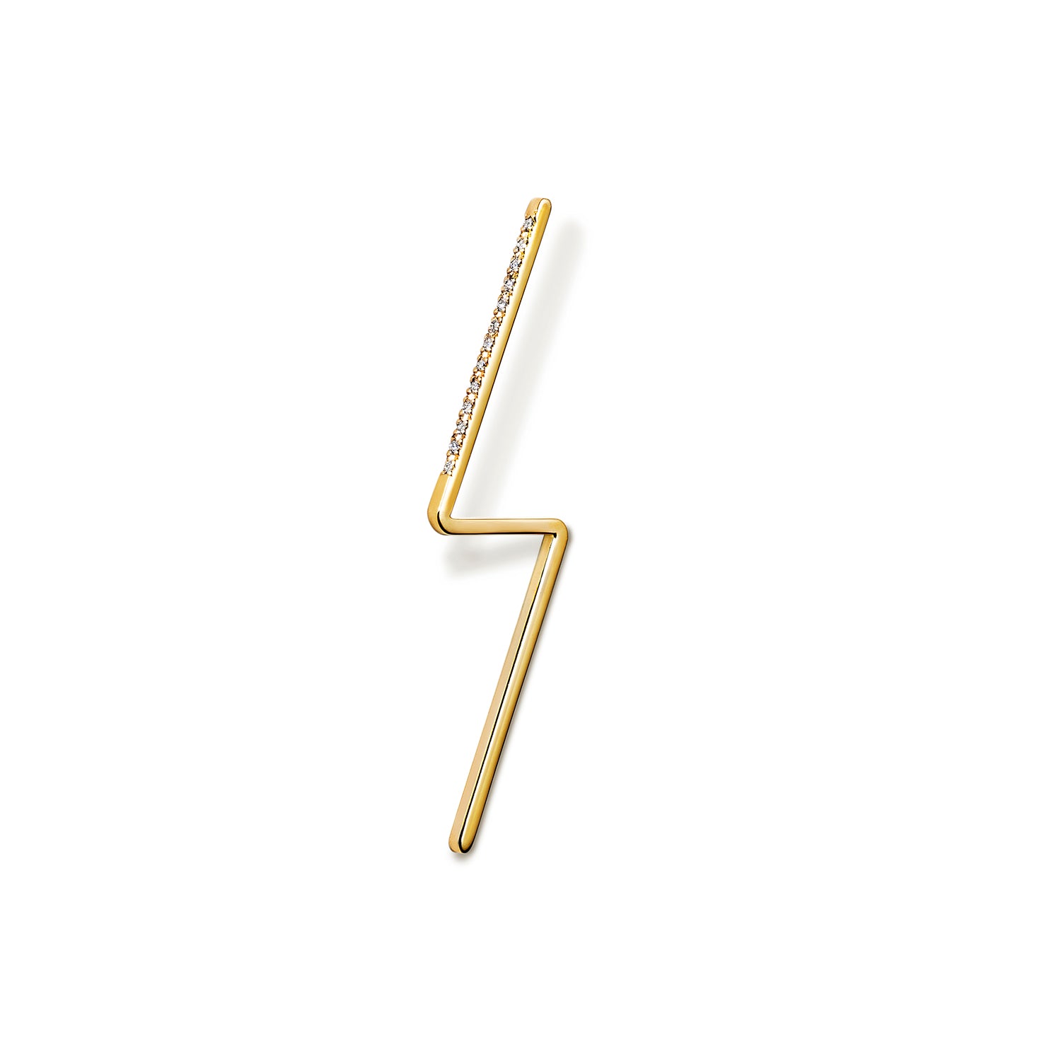 Z Shaped Diamond Post Earring