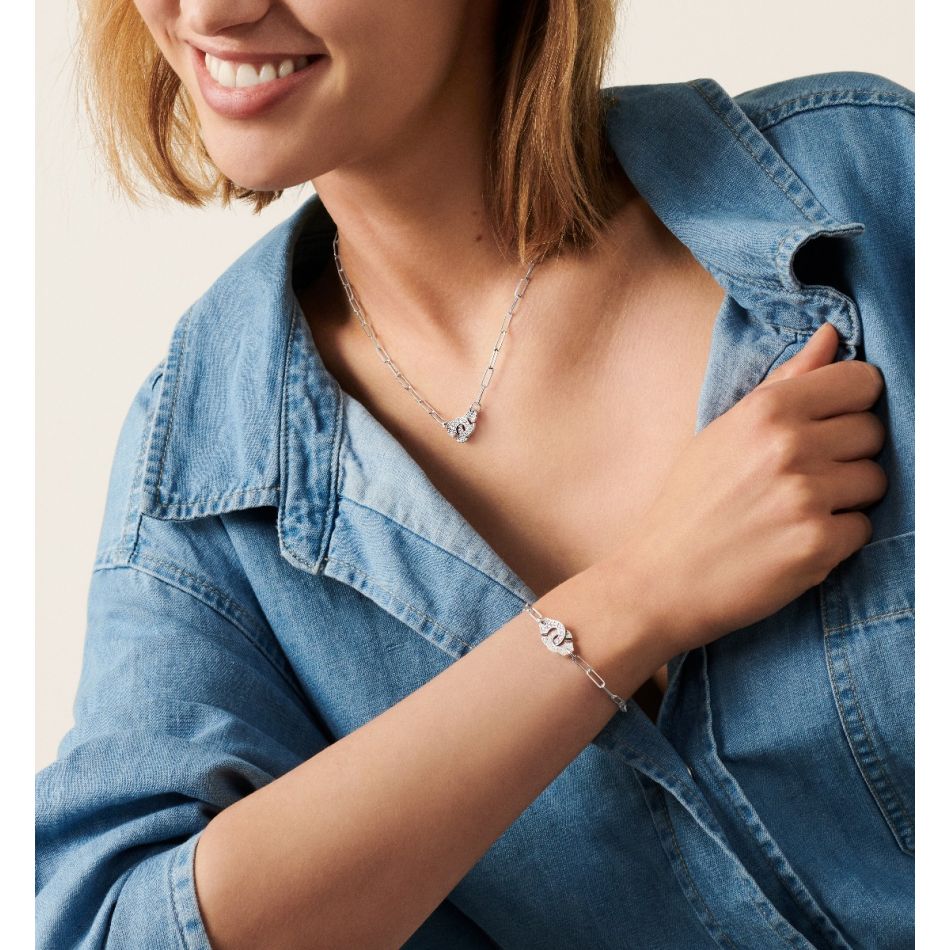 Menottes dinh van R10 Bracelet with Full Paved Diamond