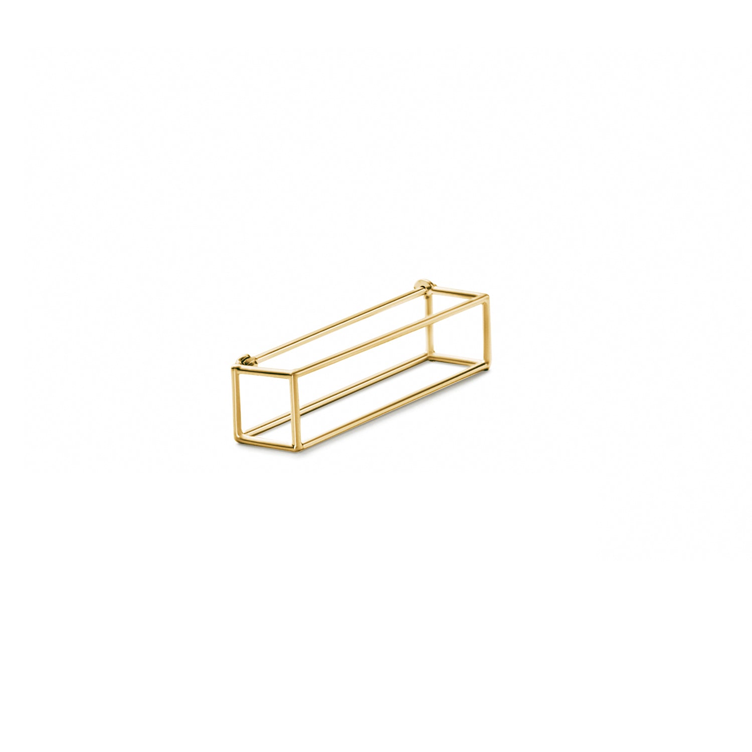 Yellow Gold Rectangle Earring