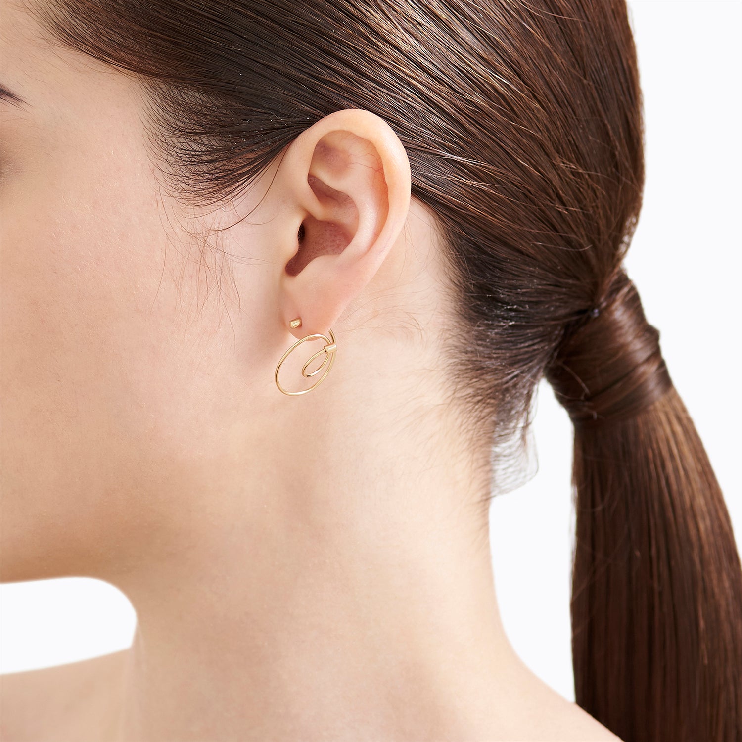 Yellow Gold Twist Curl Earring