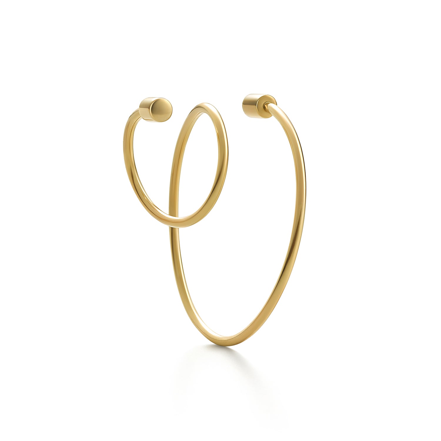 Yellow Gold Twist Curl Earring