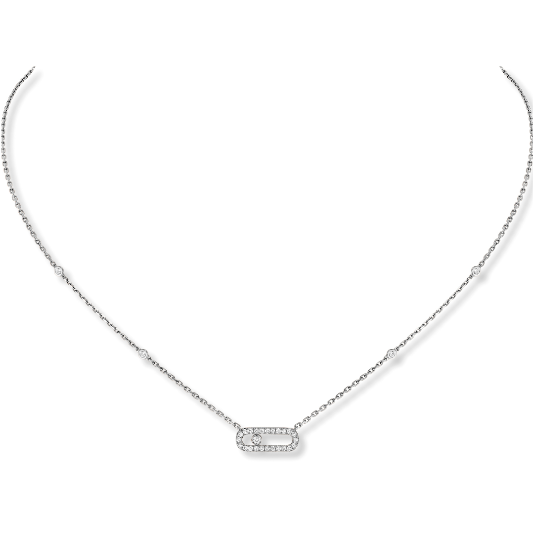 Move Uno Pave Diamond Necklace