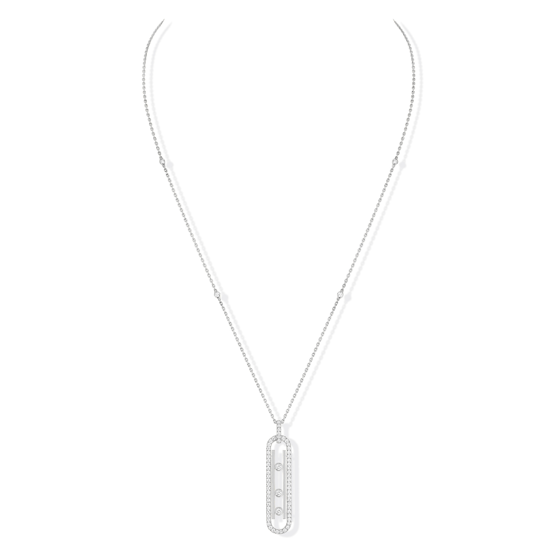 Move 10TH Paved Diamond Necklace