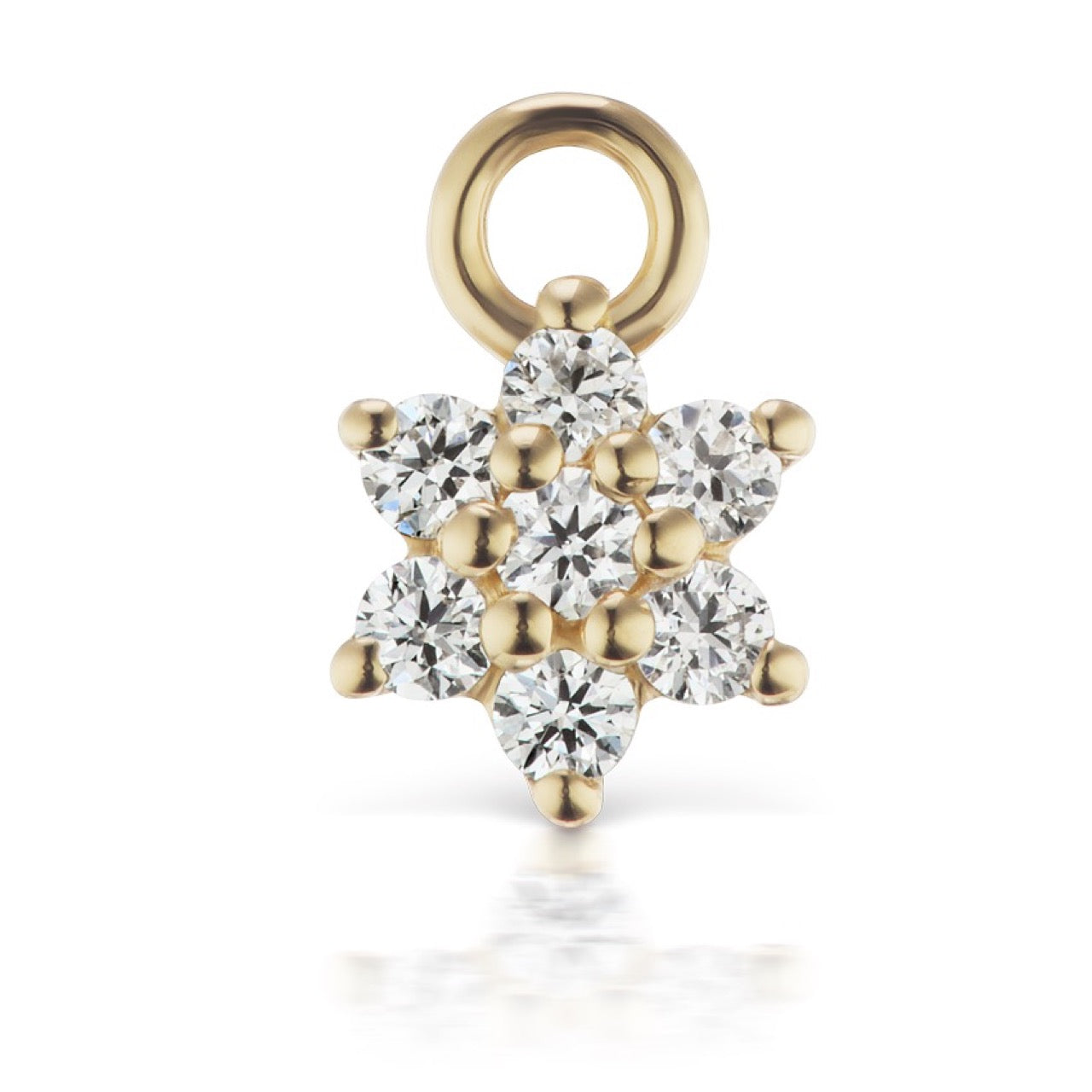 5.5mm Diamond Flower Charm