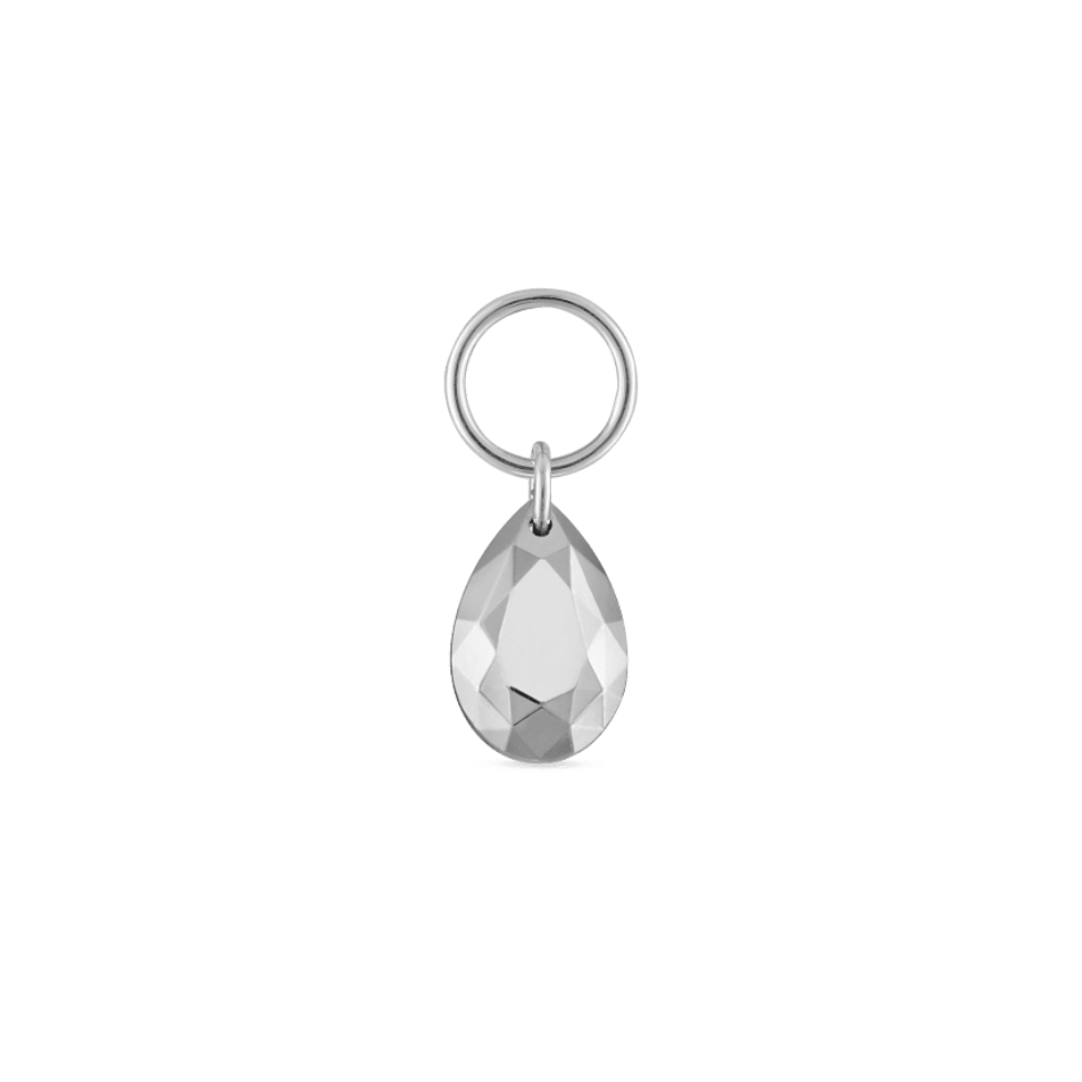 5.5mm Faceted Gold Pear Charm