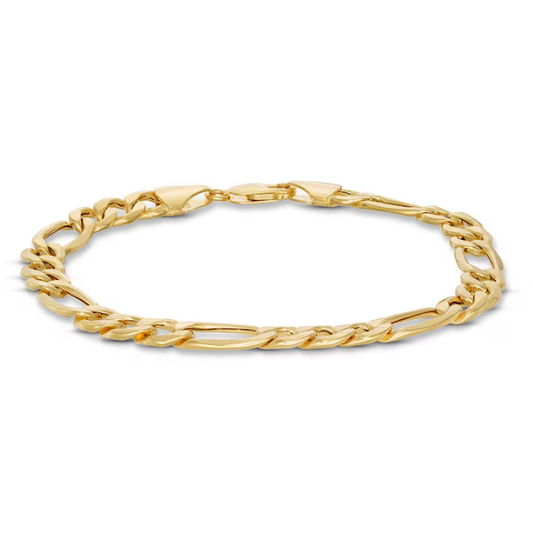 14K Yellow Gold Figaro Chain Bracelet