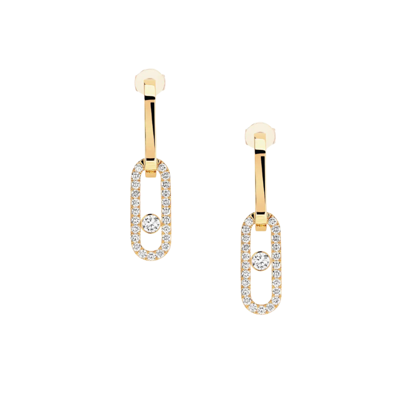 Move Link Diamond Earrings