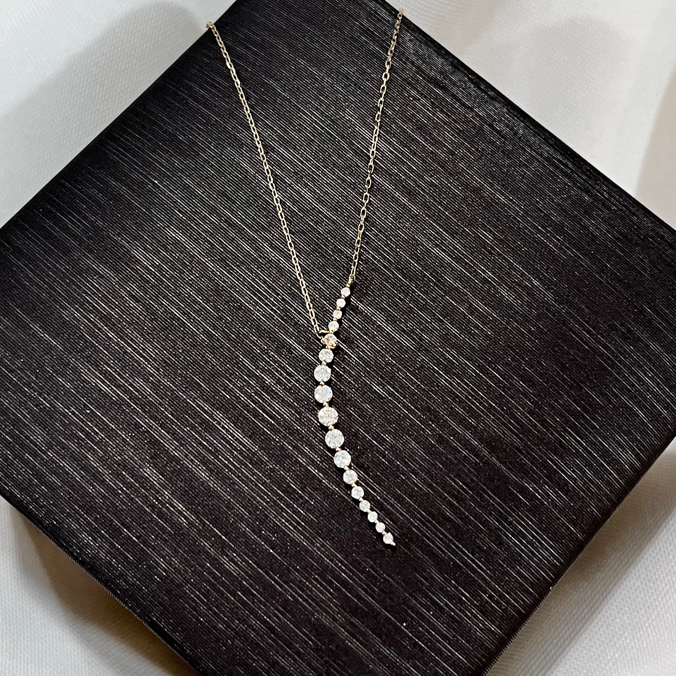 New Moon Yellow Gold Diamond Necklace