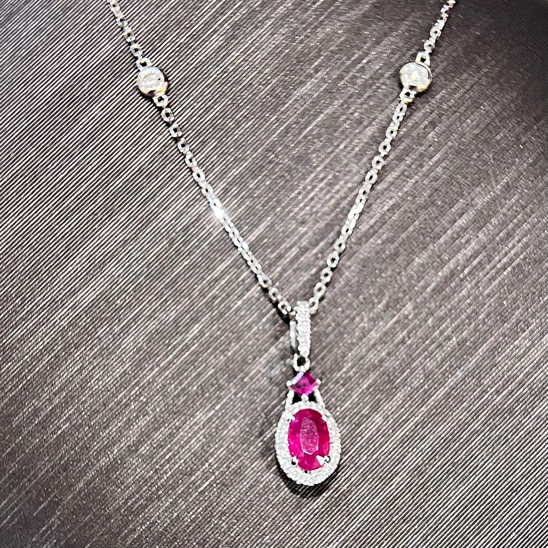 Ruby Diamond Necklace