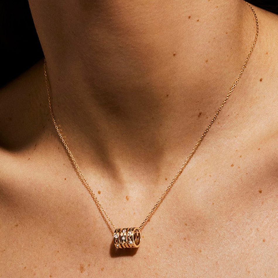 Pulse dinh van Necklace Large with Diamonds
