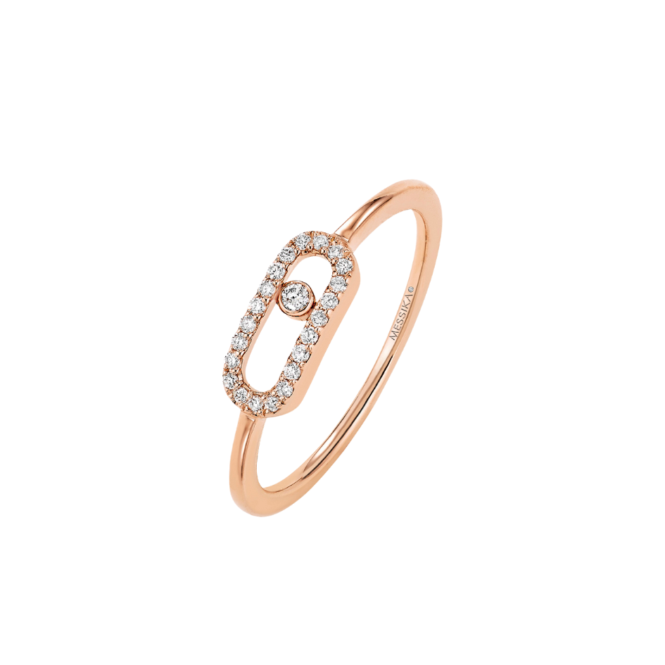 Move Uno Pave Rose Gold Ring