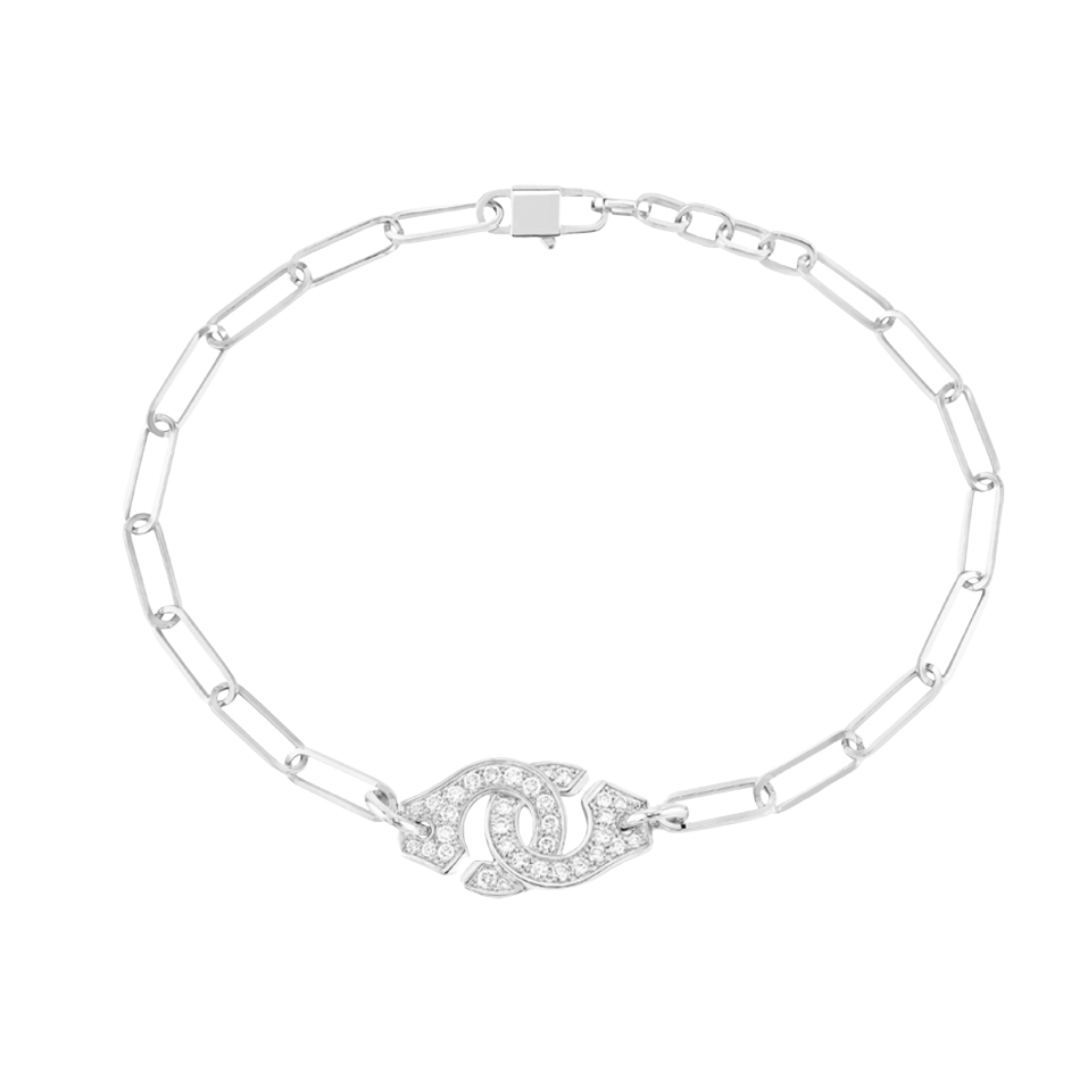 Menottes dinh van R10 Bracelet with Full Paved Diamond