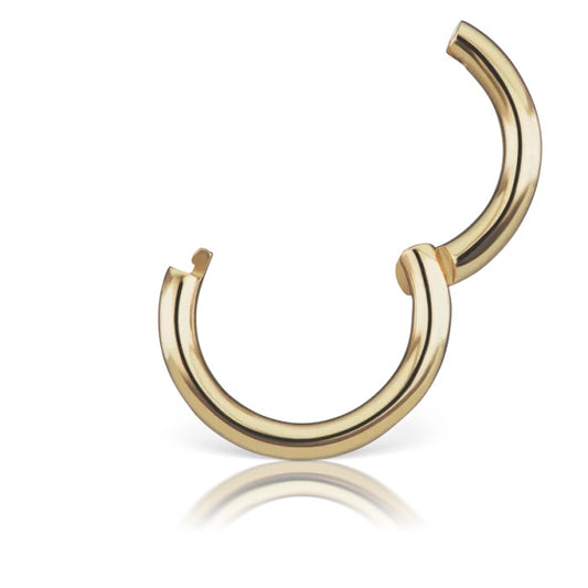 6.5mm Plain Gold Hoop Earring Yellow Gold G16