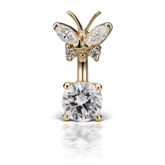 8mm Butterfly and 6mm Solitaire Barbell