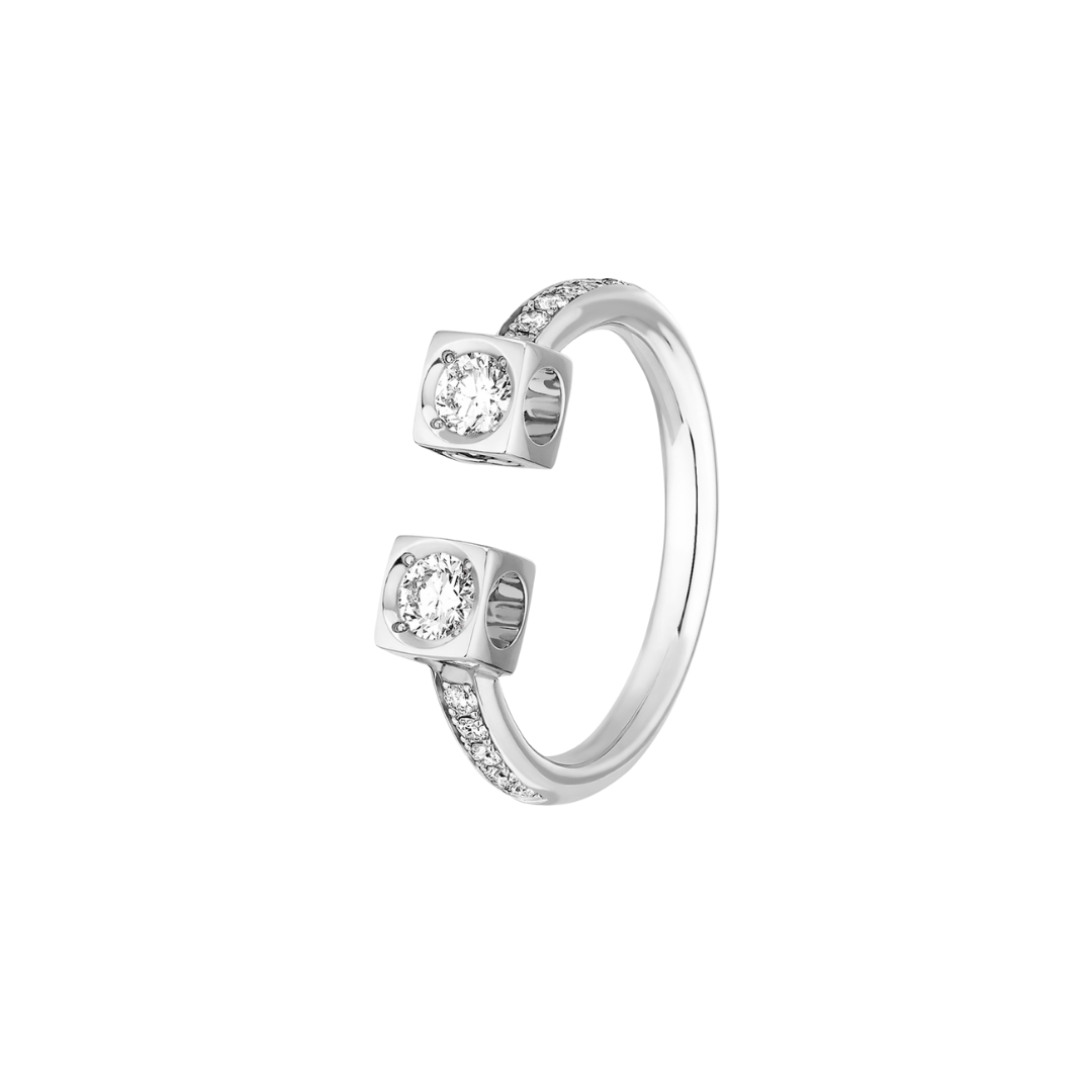 Le Cube Dinh Van White Gold and Diamond Ring