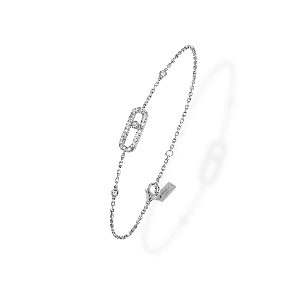 Move Uno Pave Diamond White Gold Bracelet Laura Z Tai Jewelry Store