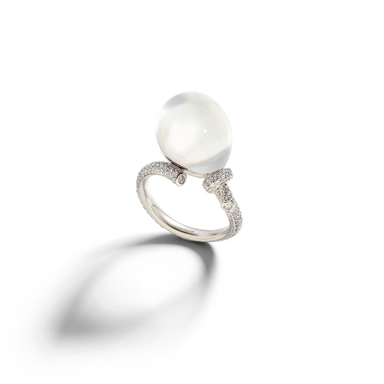Palloncino Ring with White Mother of Pearl