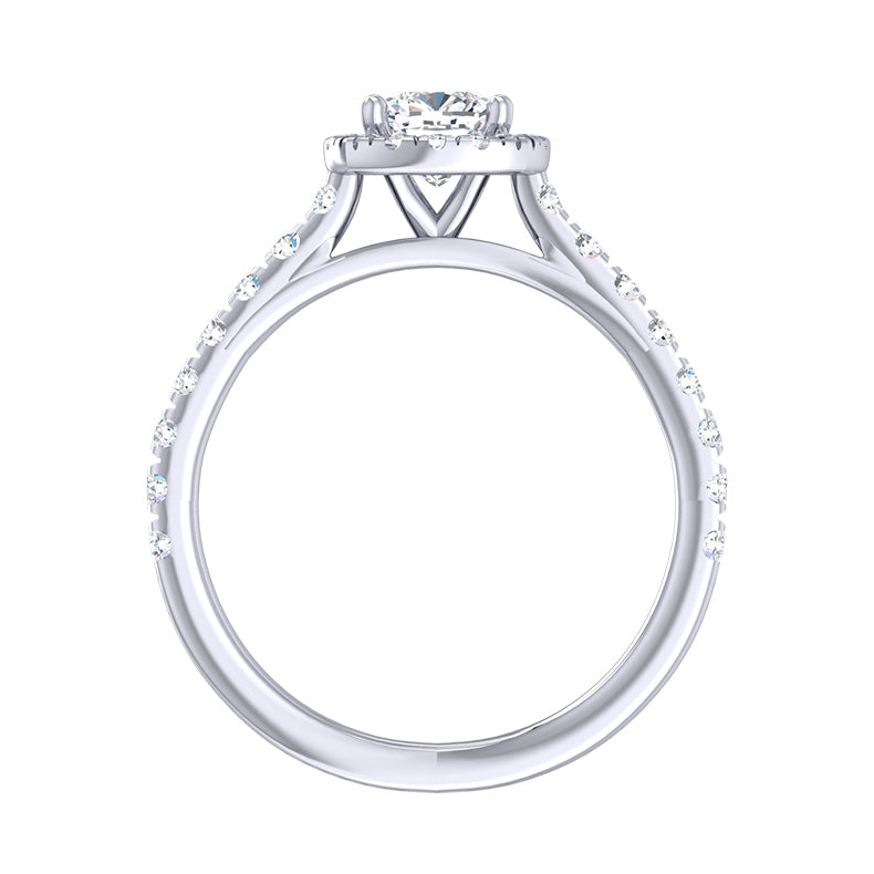 Halo Round Brilliant Cut Diamond Ring